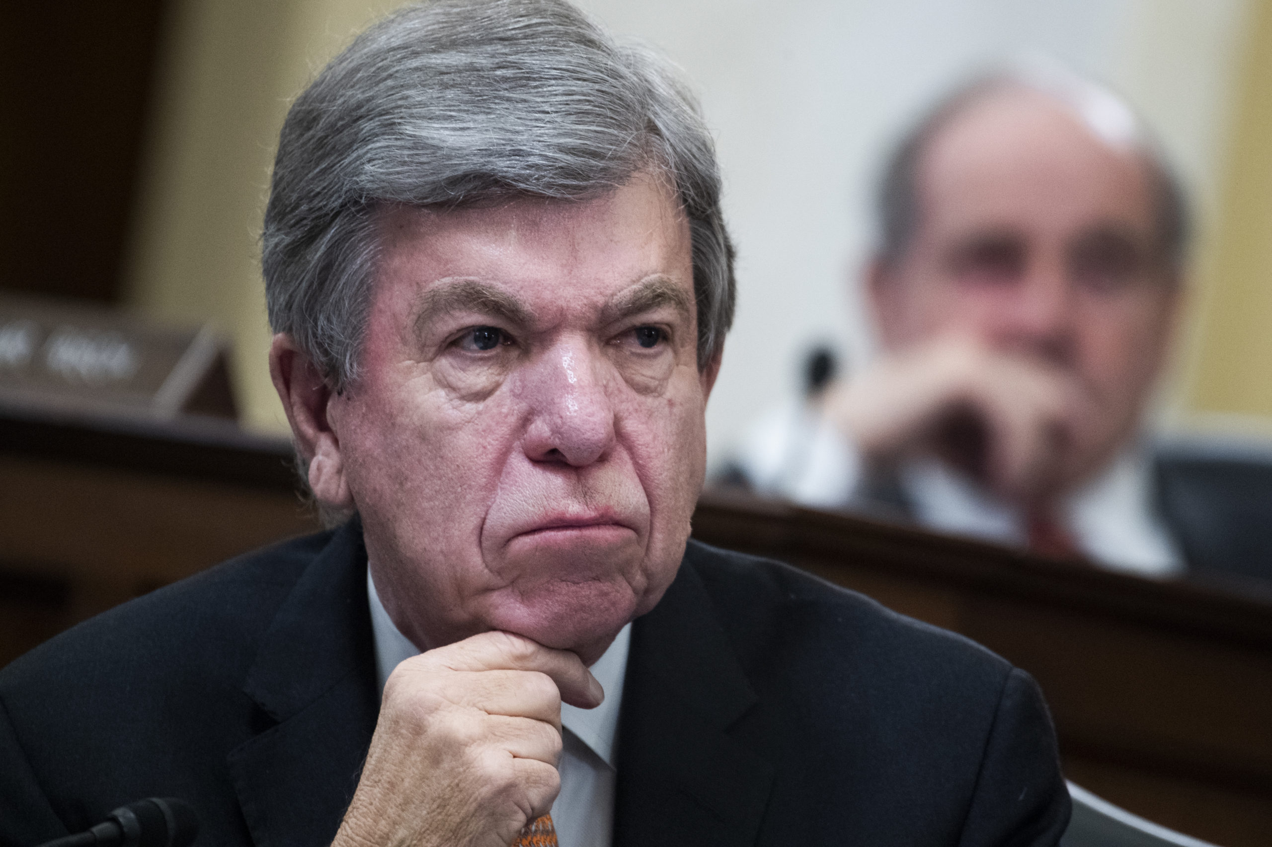 WASHINGTON, DC - FEBRUARY 24:  Sens. Roy Blunt, R-Mo., left, and Jim Risch, R-Idaho, attend the Senate Select Intelligence Committee confirmation hearing for William Burns, nominee for Central Intelligence Agency director, in Russell Senate Office Building on February 24, 2021 on Capitol Hill in Washington, DC. Burns is a career diplomat who most recently served as Deputy Secretary of State in the Obama administration. (Photo by Tom Williams-Pool/Getty Images)