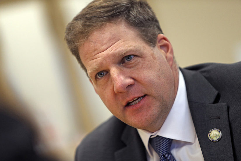 BRAINTREE, MA. - JANUARY 14: Chris Sununu, Governor of New Hampshire speaks during an editorial board meeting at the Boston Herald on January 14, 2020 in Braintree, Massachusetts. (Staff Photo By Matt Stone/MediaNews Group/Boston Herald)