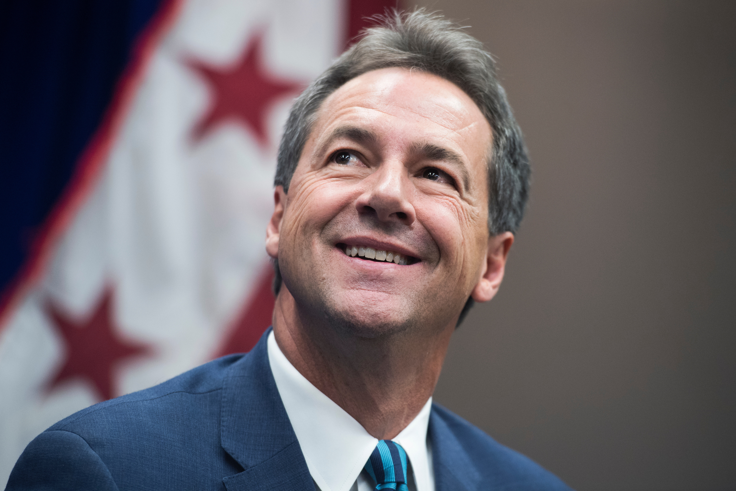 UNITED STATES - SEPTEMBER 19: Montana Gov. Steve Bullock attends a town hall at the American Federation of Teachers in Washington, D.C., on Thursday, September 19, 2019. (Photo By Tom Williams/CQ Roll Call)